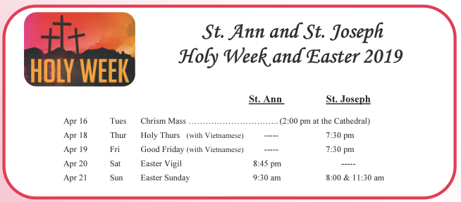 holy week sched